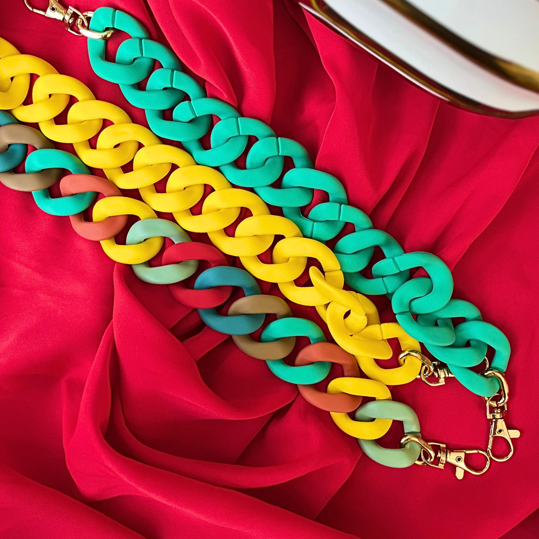 Multi-colored Matte 38cm Purse Chain