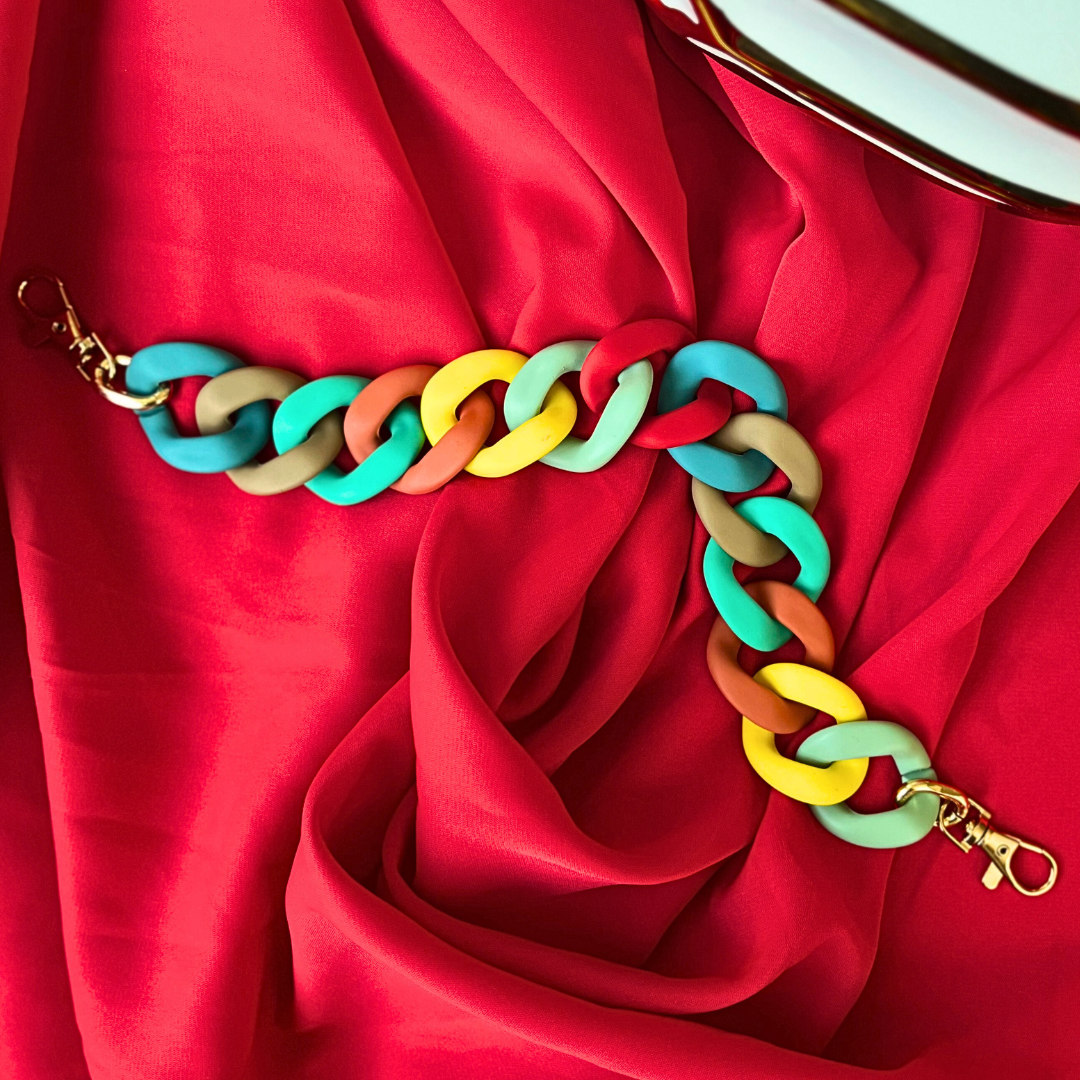 Multi-colored Matte 38cm Purse Chain